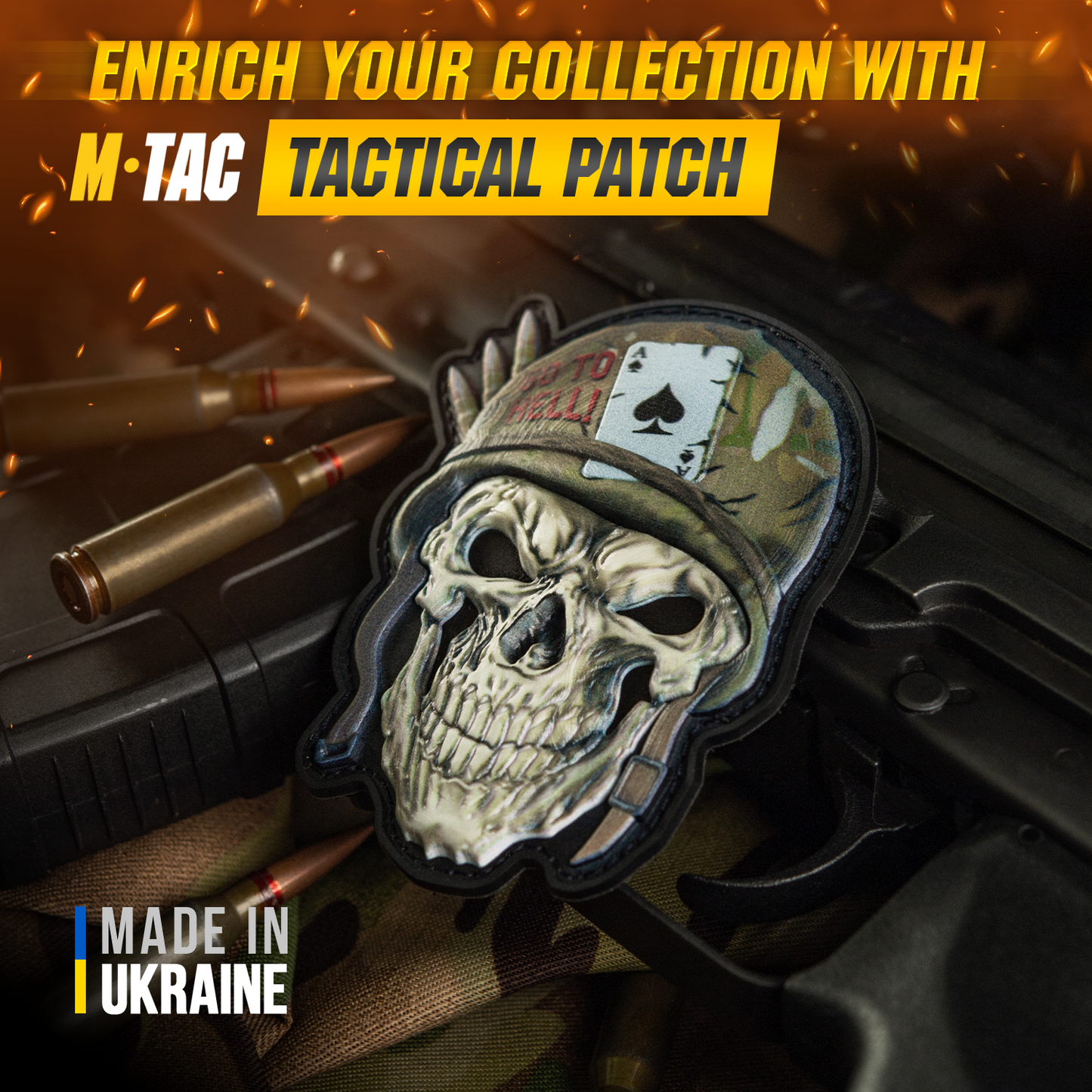 M-Tac Patch Skull in a Helmet PVC