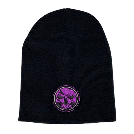 Purple Circle Skull Beanie