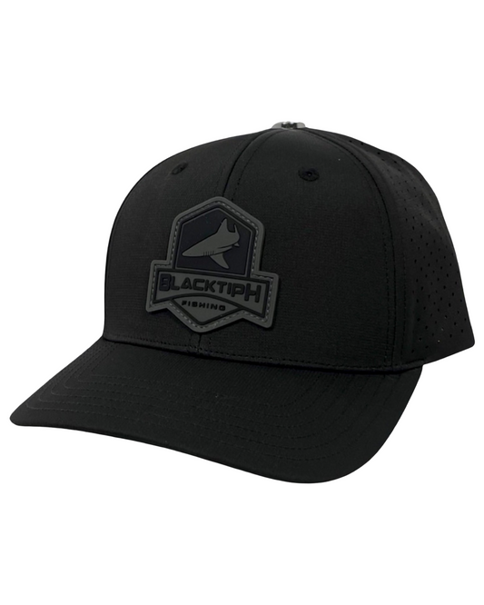 BlacktipH PVC Midnight Black Performance Snapback Hat