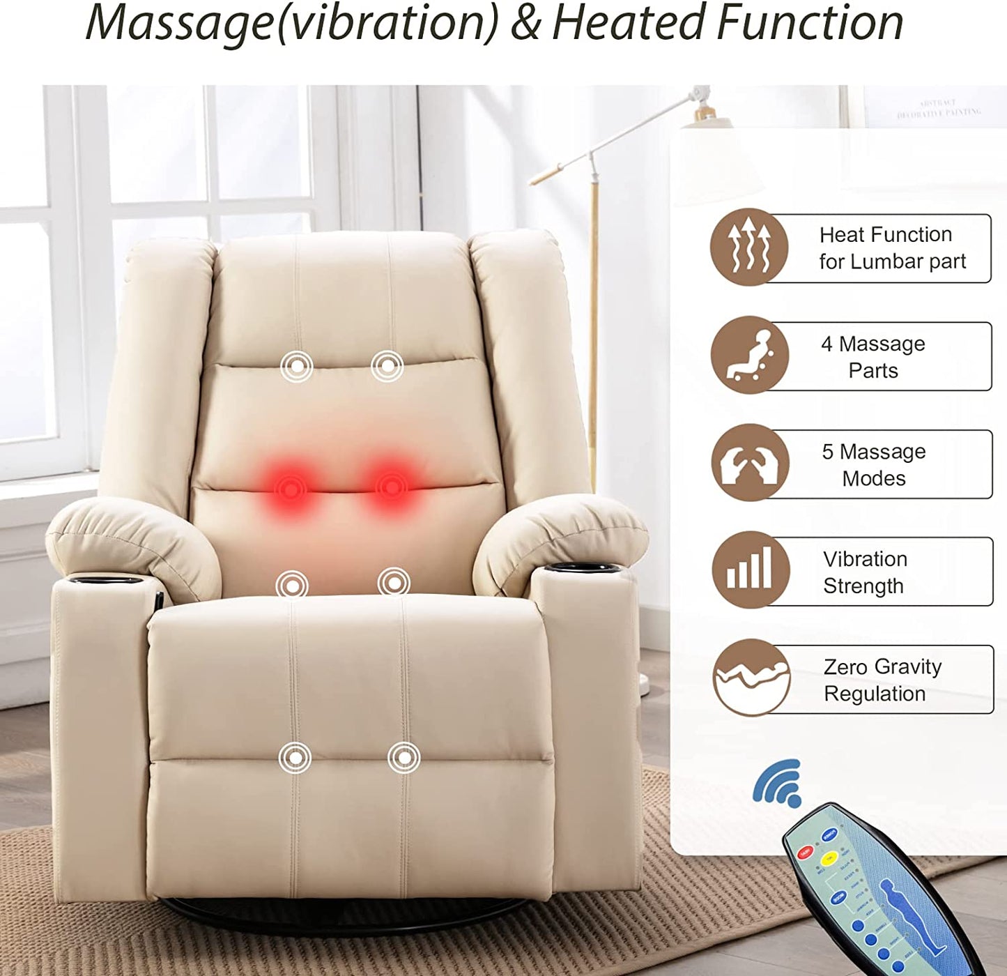 Massage Recliner Chair with Speaker H7237MP