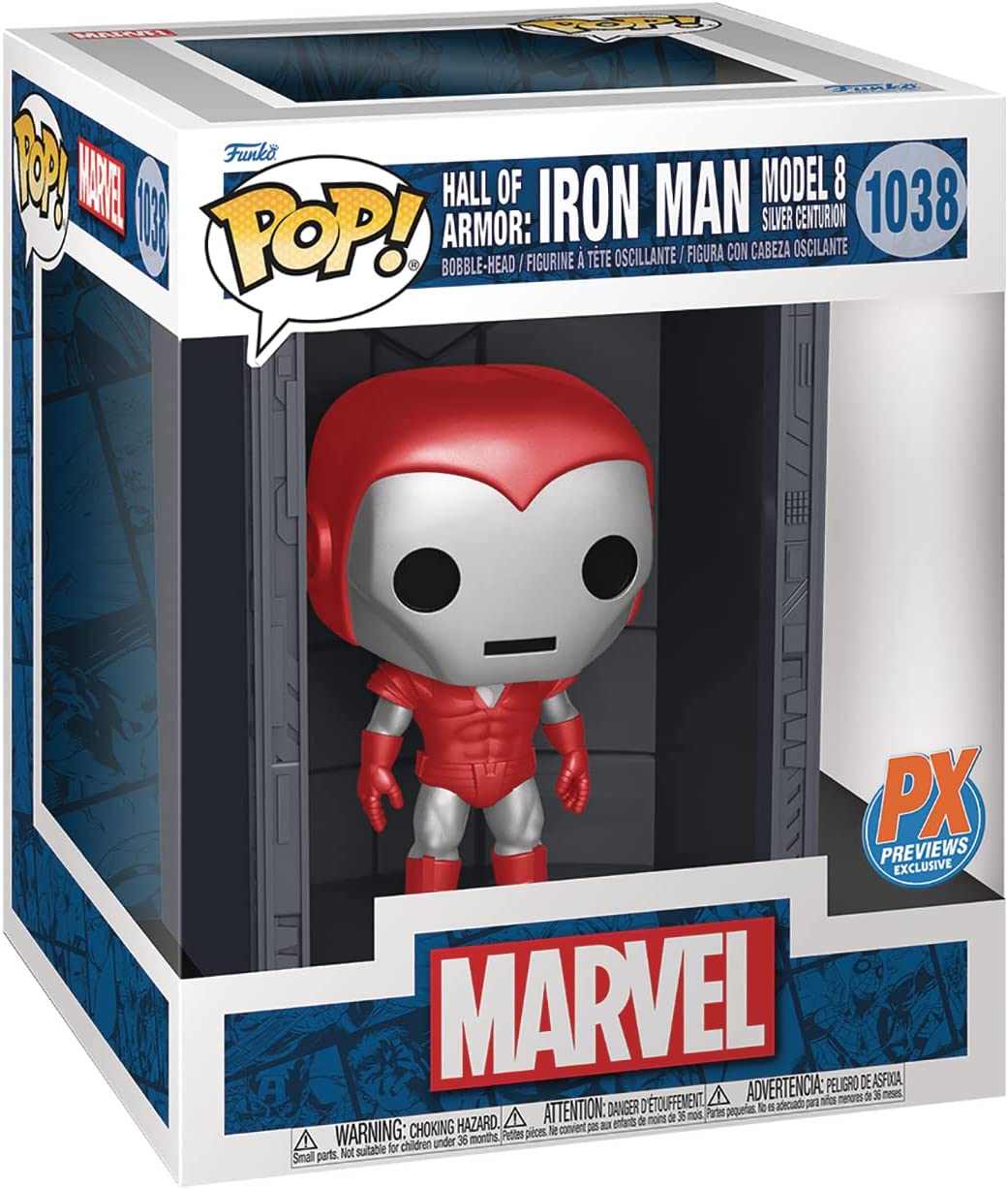 Funko Pop! Deluxe Marvel: Hall of Armor Silver Centurion PX Previews Vinyl Figure