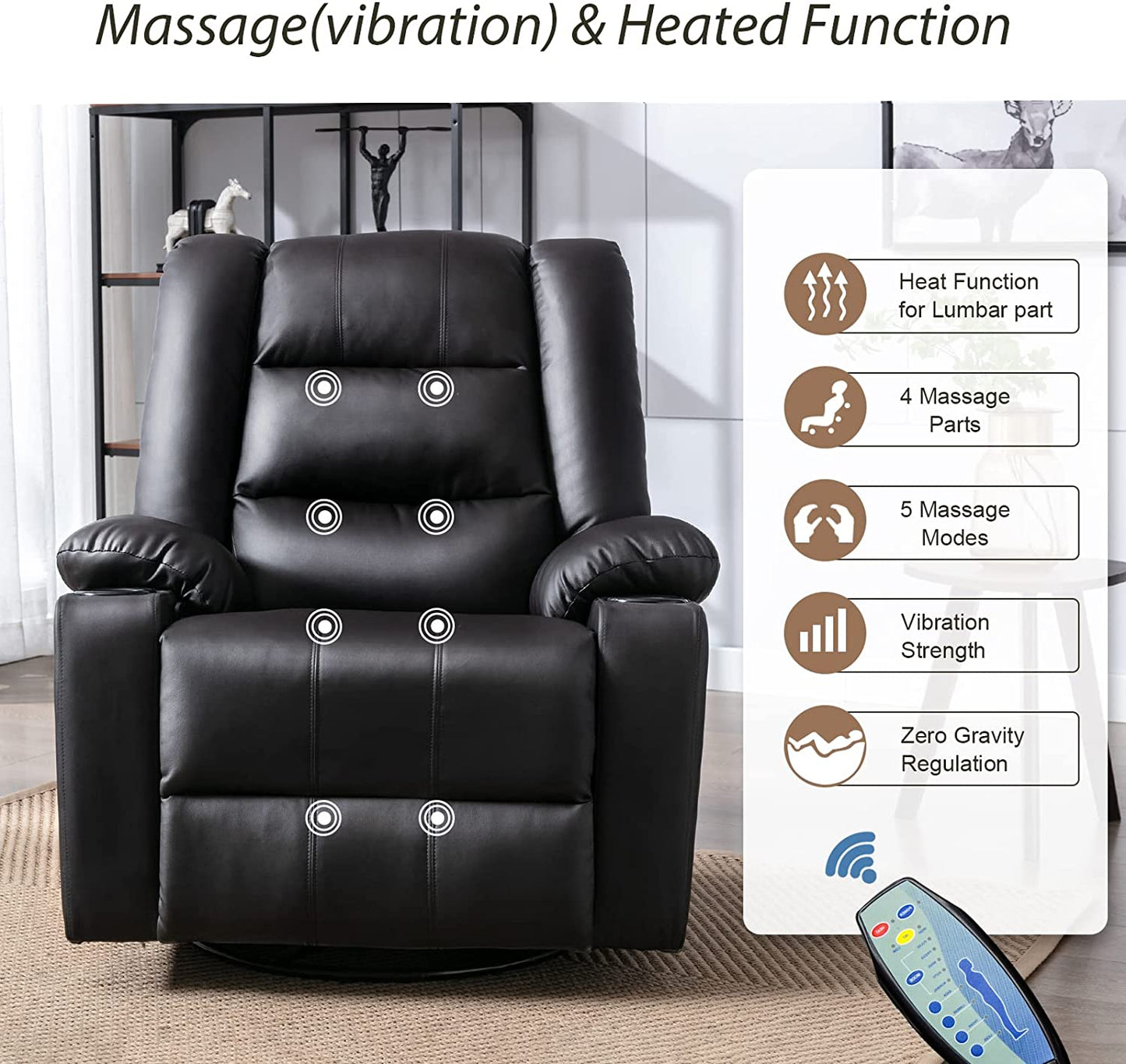 Massage Recliner Chair with Speaker H7237MP