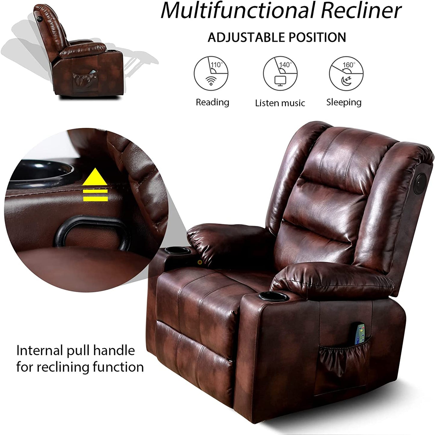 Massage Recliner Chair with Speaker H7237MP