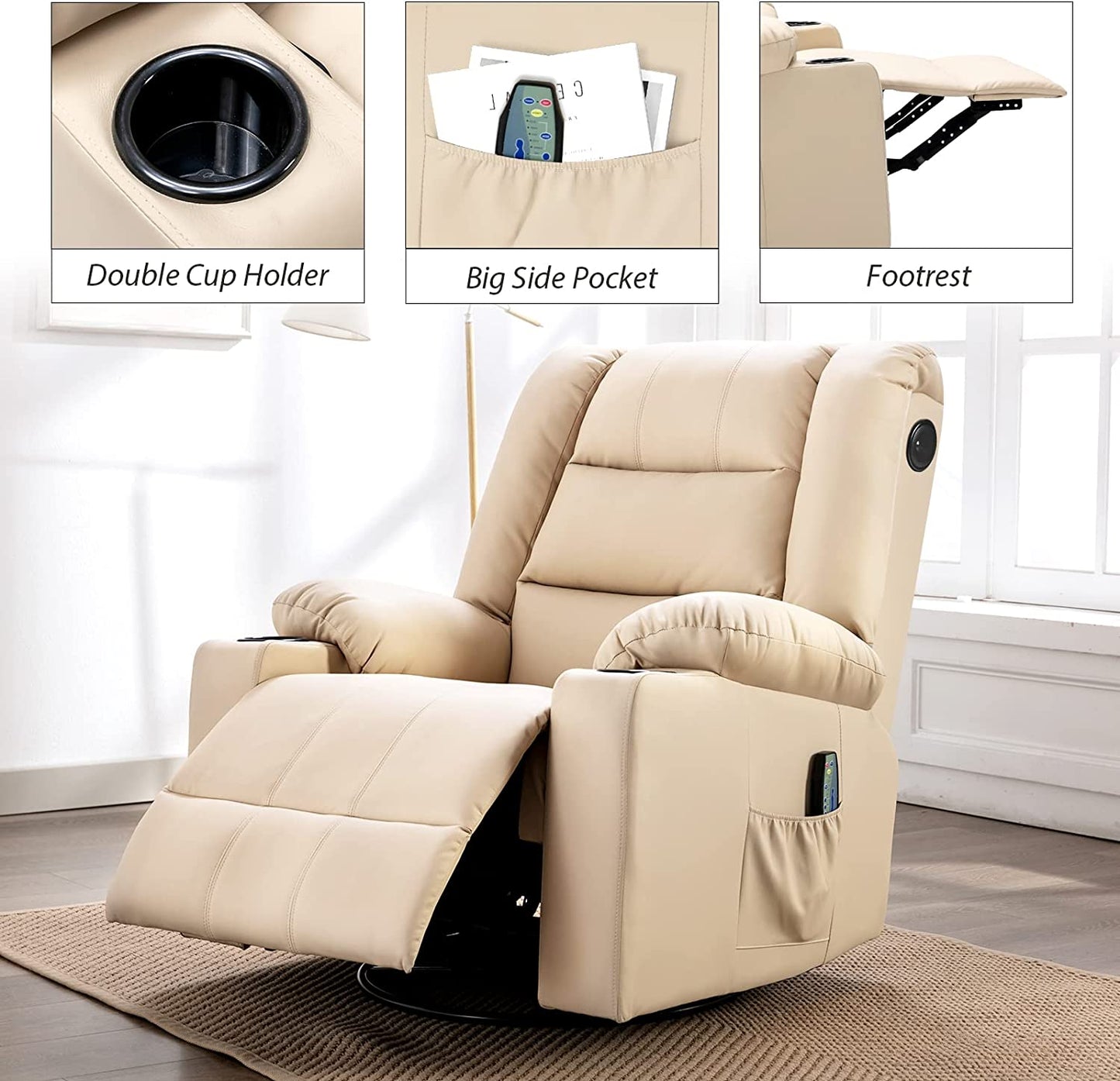 Massage Recliner Chair with Speaker H7237MP