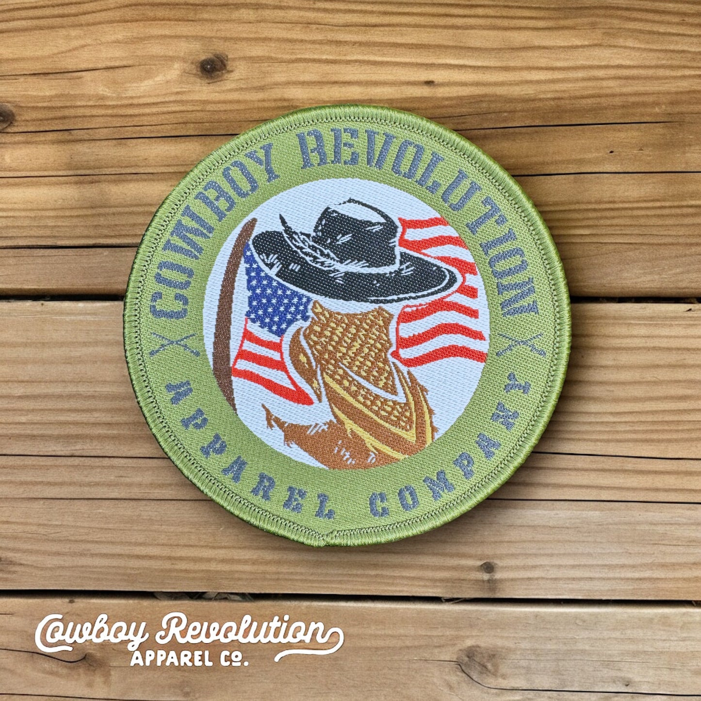 “Circle Logo” Cowboy Revolution Apparel Co. Iron-On Patch (3”)