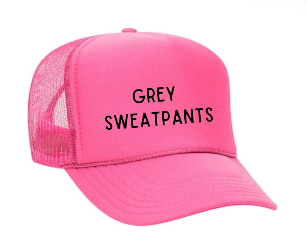 Grey Sweatpants Trucker Hat