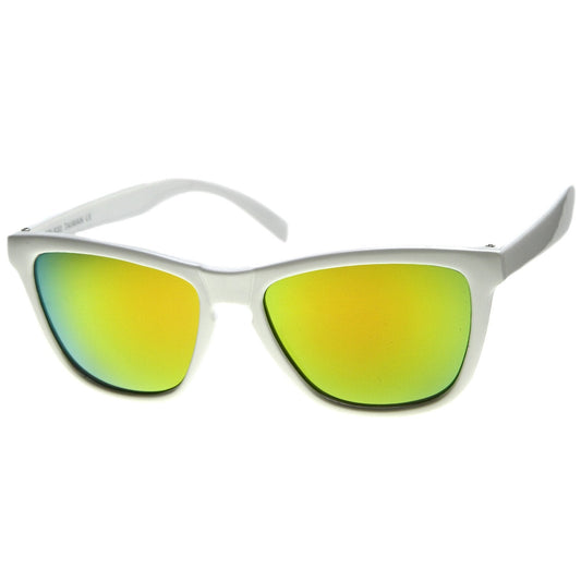 Rad Action Sports Mirrored Lens Horned Rim Sunglasses 8647