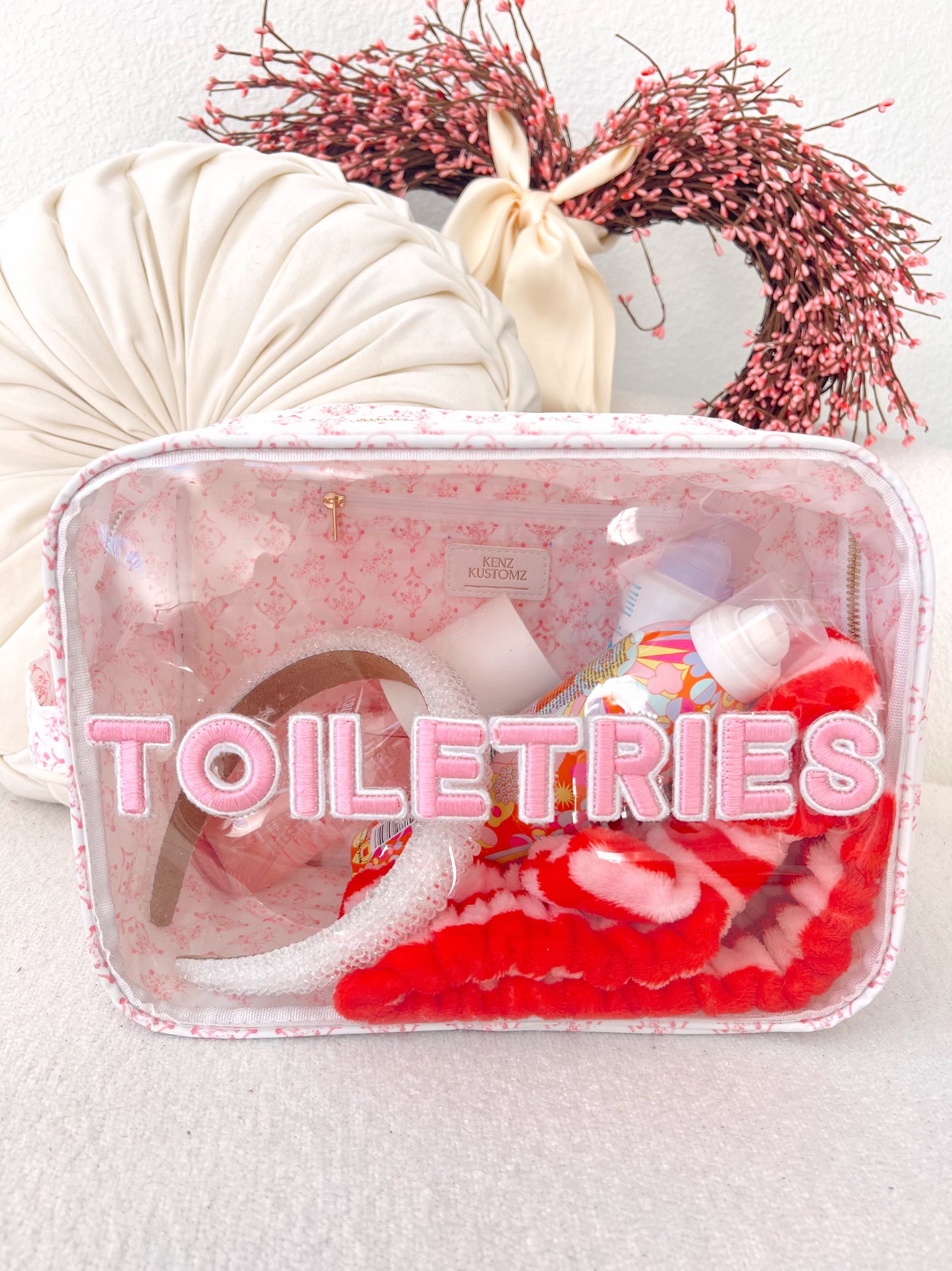 Toiletries XL - Pink Toile