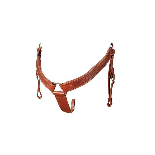 Colorado Brown Basket Stamped Breast Collar