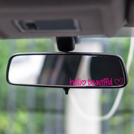 Hello Beautiful Style 3 Mirror Decal