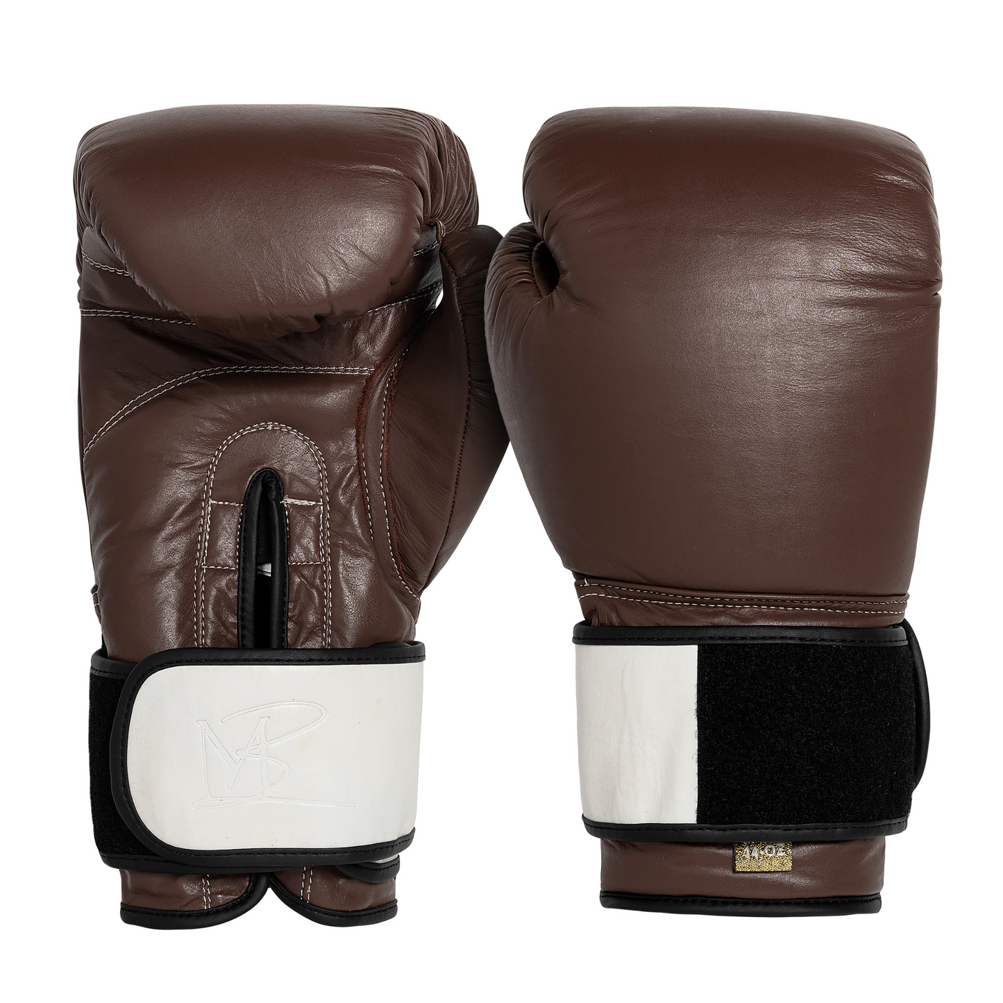 THE POP - Hook and Loop Buffalo Leather Boxing Glove - Brown