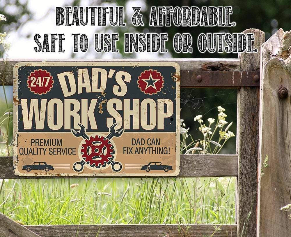 Dad's Work Shop - Metal Sign