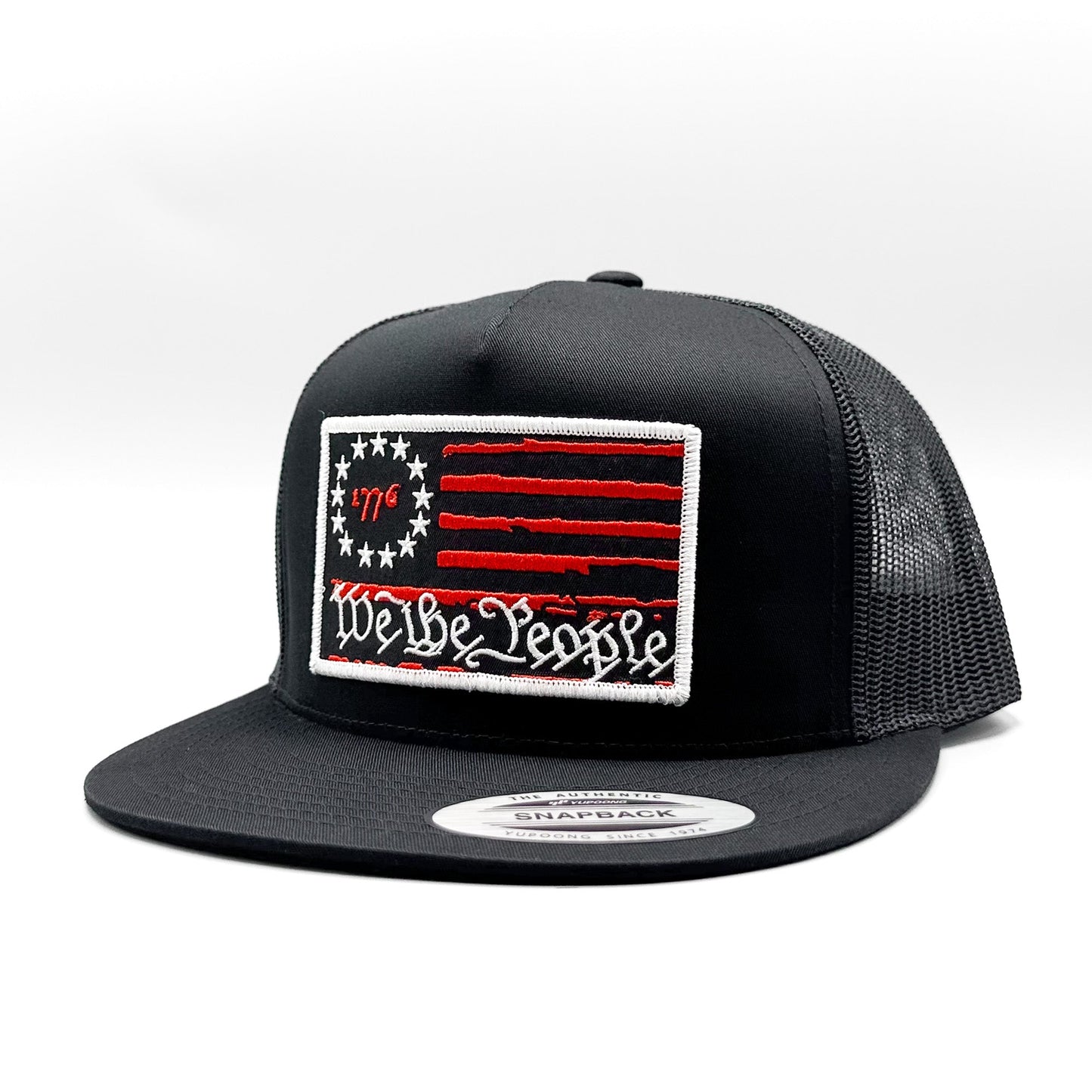 We the People Patriotic American Flag Trucker Hat