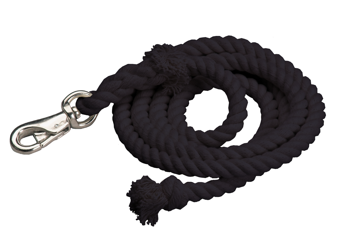 Cotton Lead Ropes - 10' with Bullsnap, Various Colors