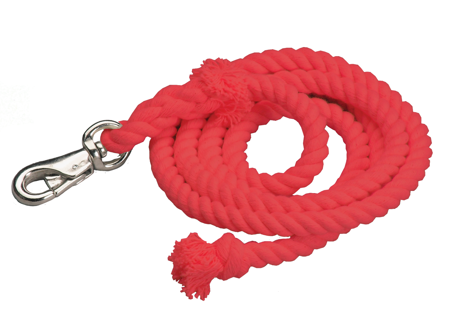 Cotton Lead Ropes - 10' with Bullsnap, Various Colors