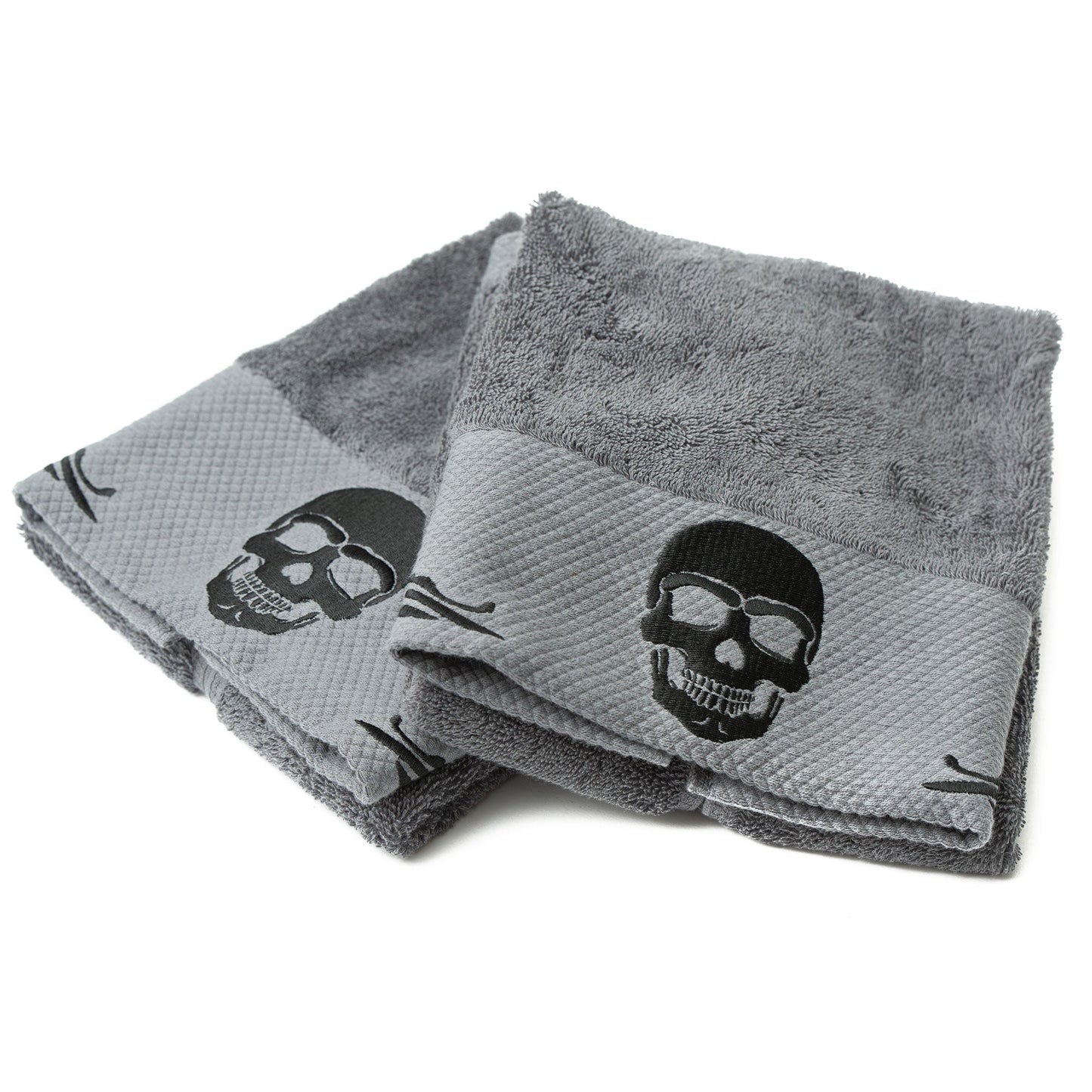 Gothic Skull Embroidery Hand Towel Set