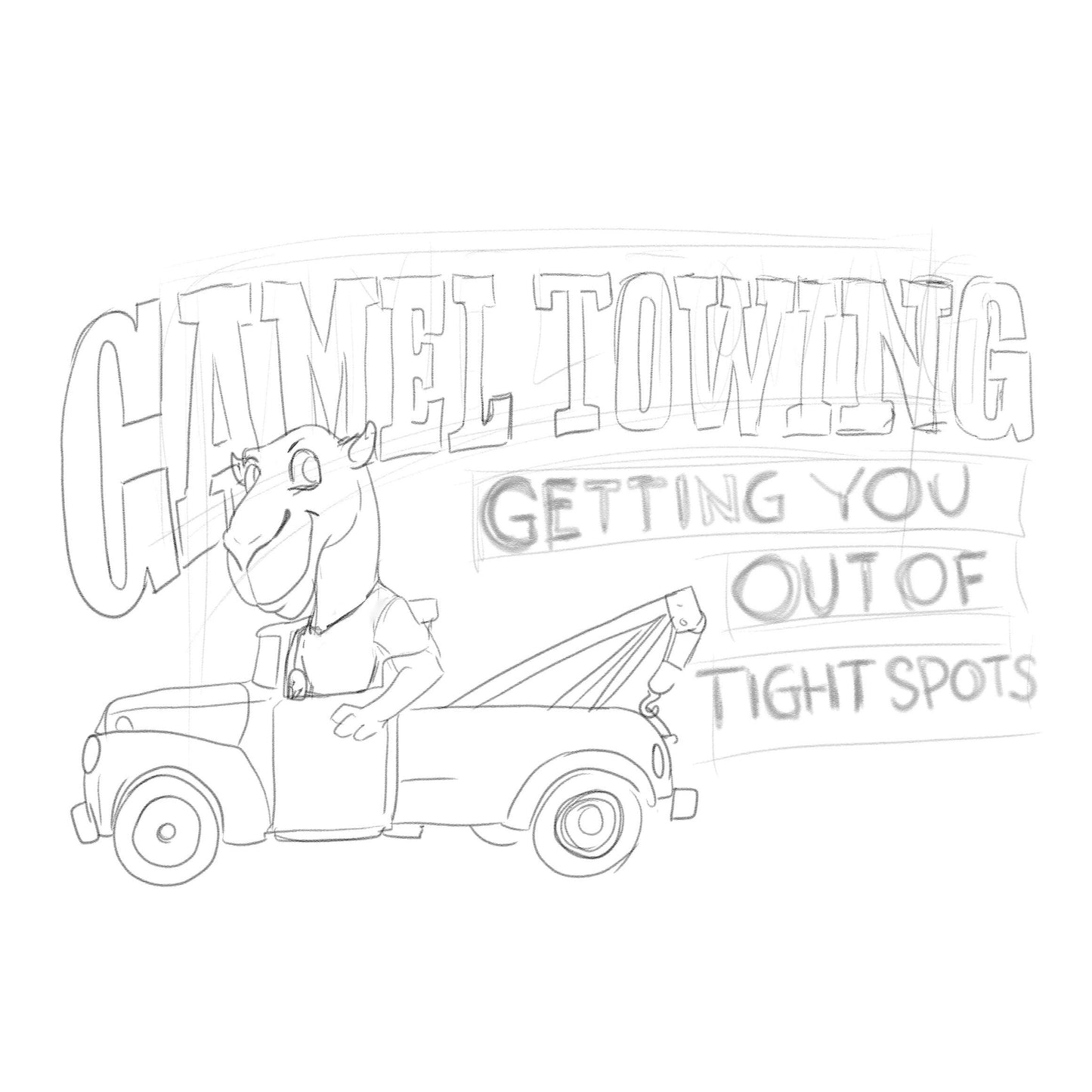 Camel Towing Funny Retro Trucker Hat