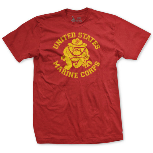 Old School '80s Gunny Highway Bulldog Tee-Red