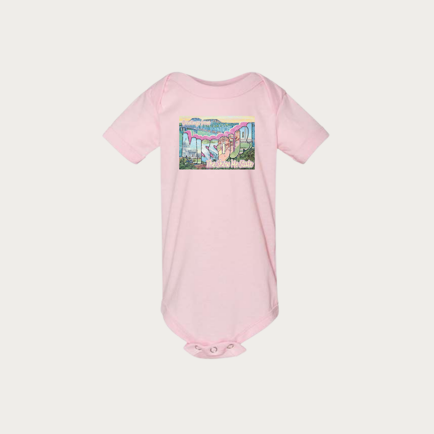 Show Me State Postcard Onesie