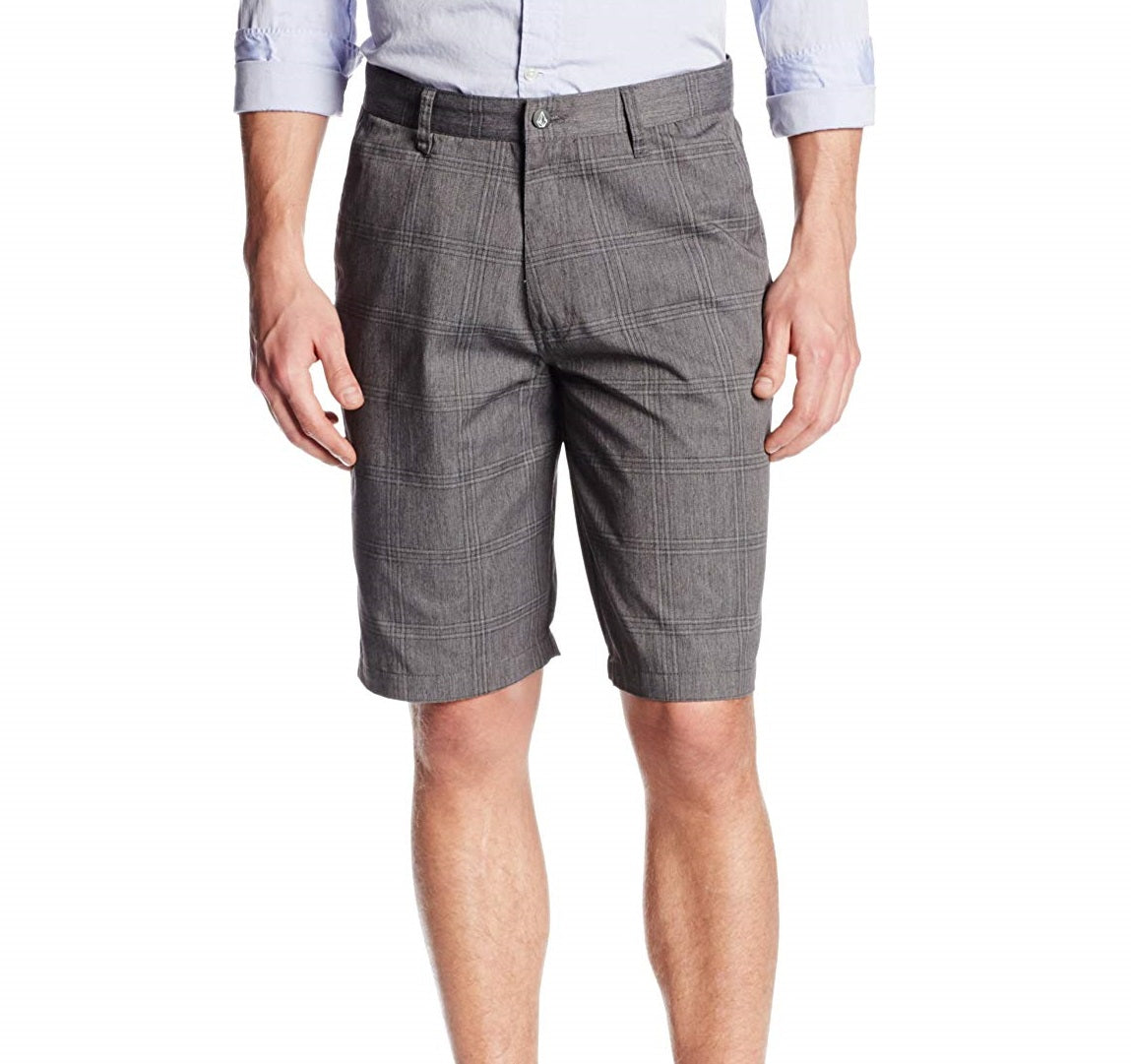 Volcom Shorts Frickin Plaid Chino - Charcoal Heather