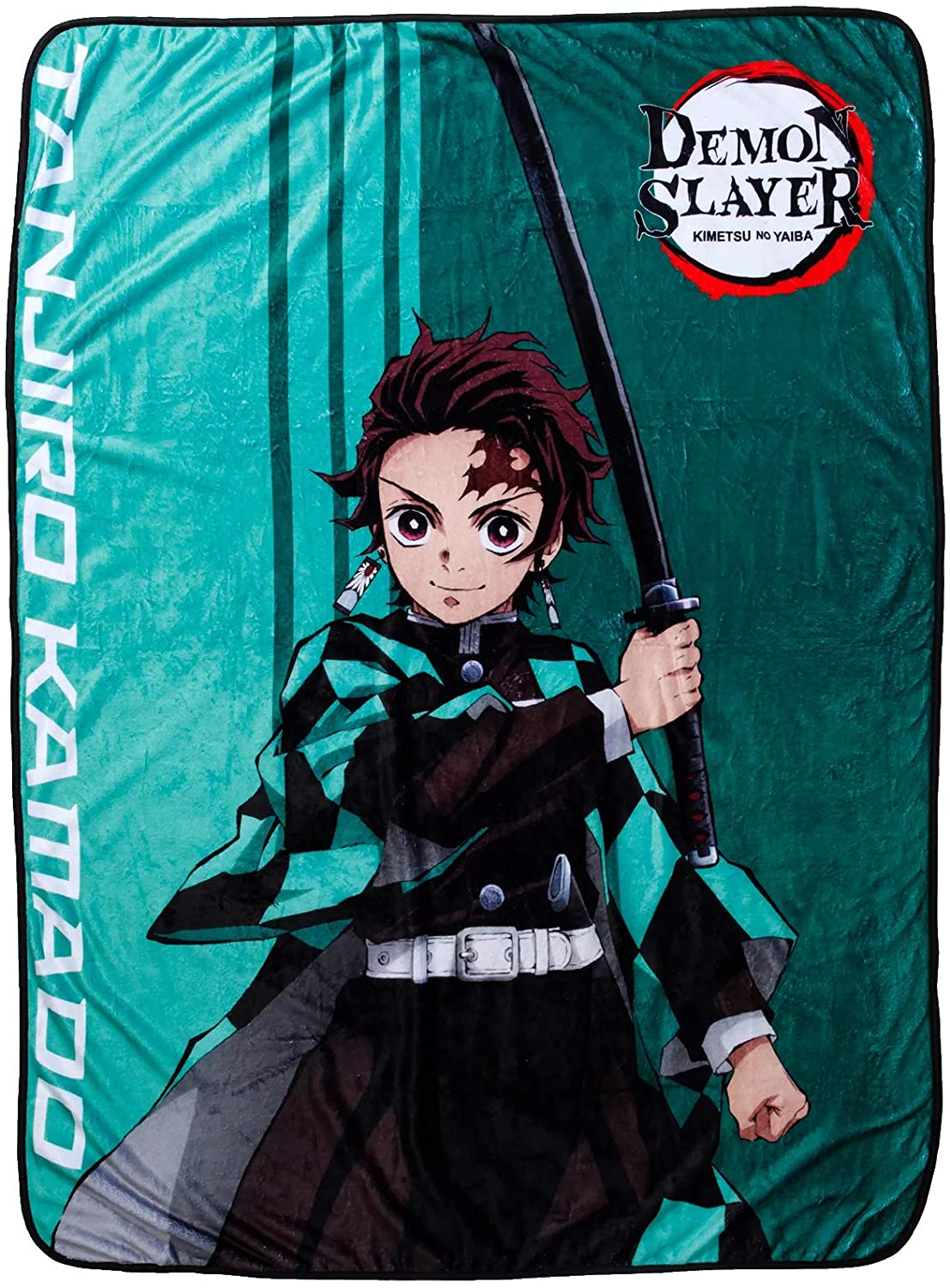 Demon Slayer Kimetsu no Yaiba Tanjiro Kamado Anime Fleece Throw Blanket