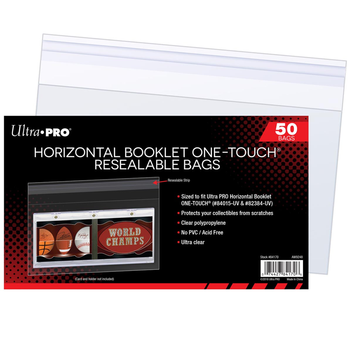 Horizontal Booklet ONE-TOUCH Resealable Bags (50ct)