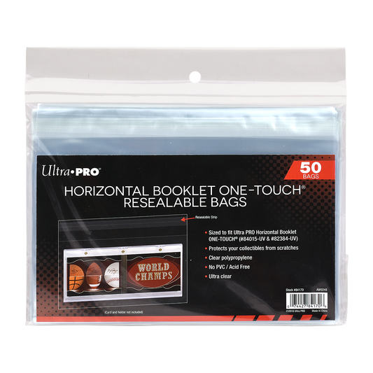 Horizontal Booklet ONE-TOUCH Resealable Bags (50ct)