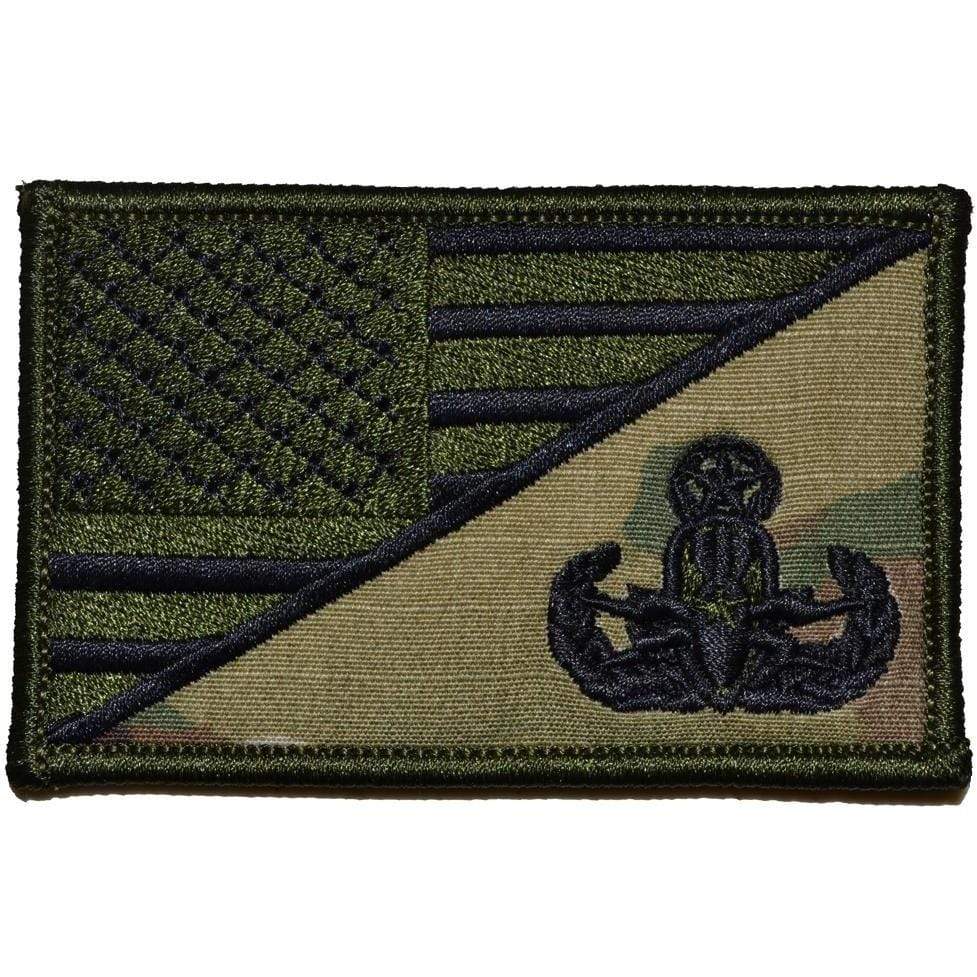 EOD MASTER Explosive Ordnance Disposal USA Flag - 2.25x3.5 Patch