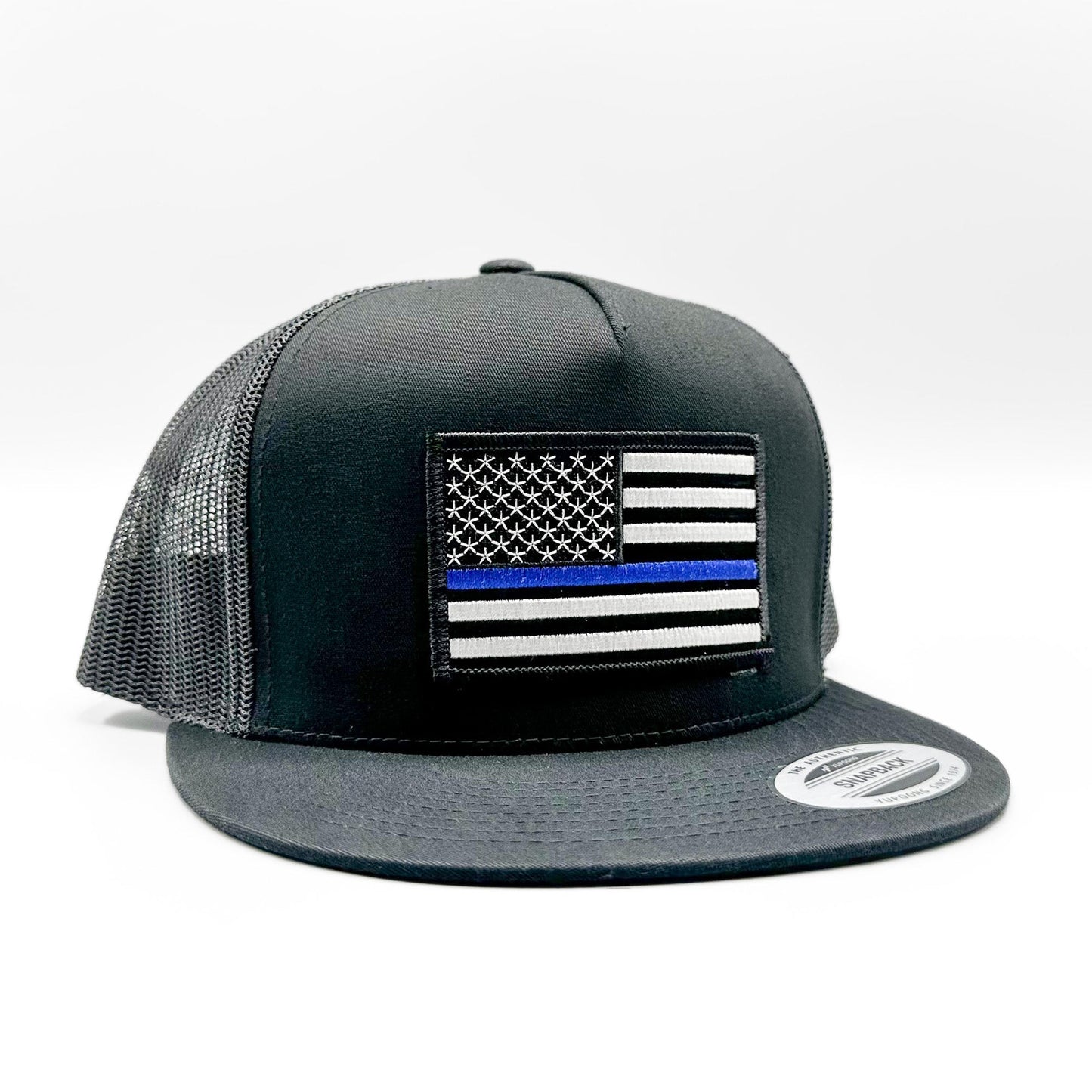 USA Thin Blue Line Flag Support Police Officers Trucker Hat