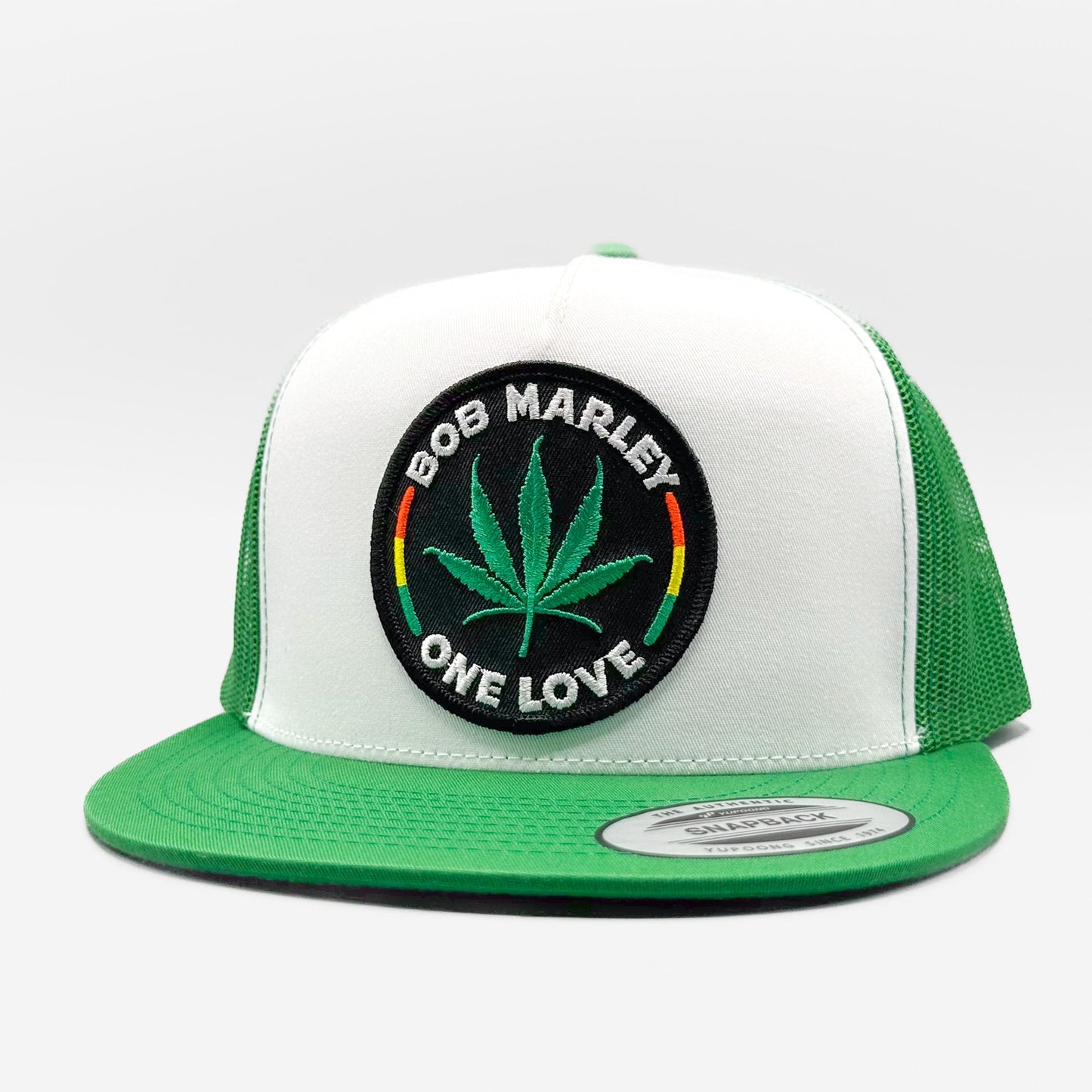 Bob Marley One Love Marijuana 420 Trucker Hat