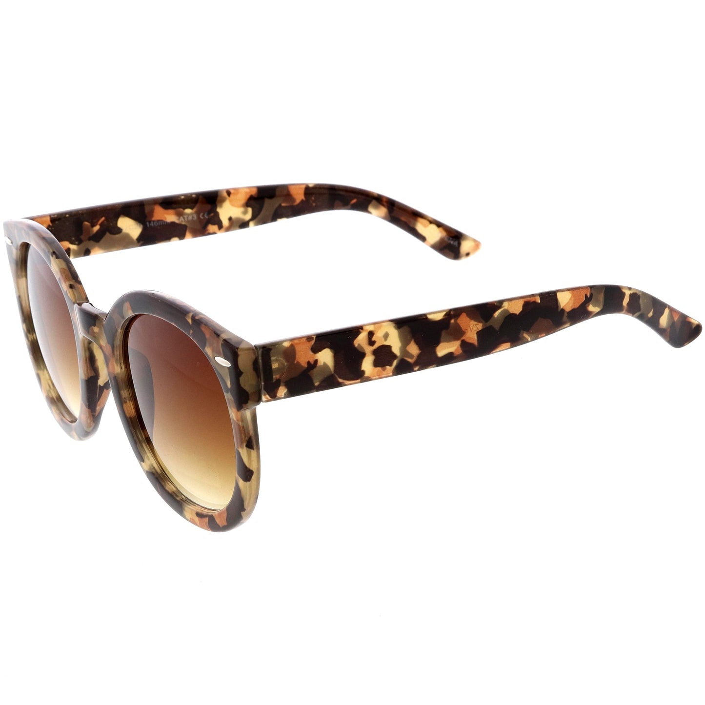 Womens Designer Round Oversize Retro Fashion Sunglasses 8623