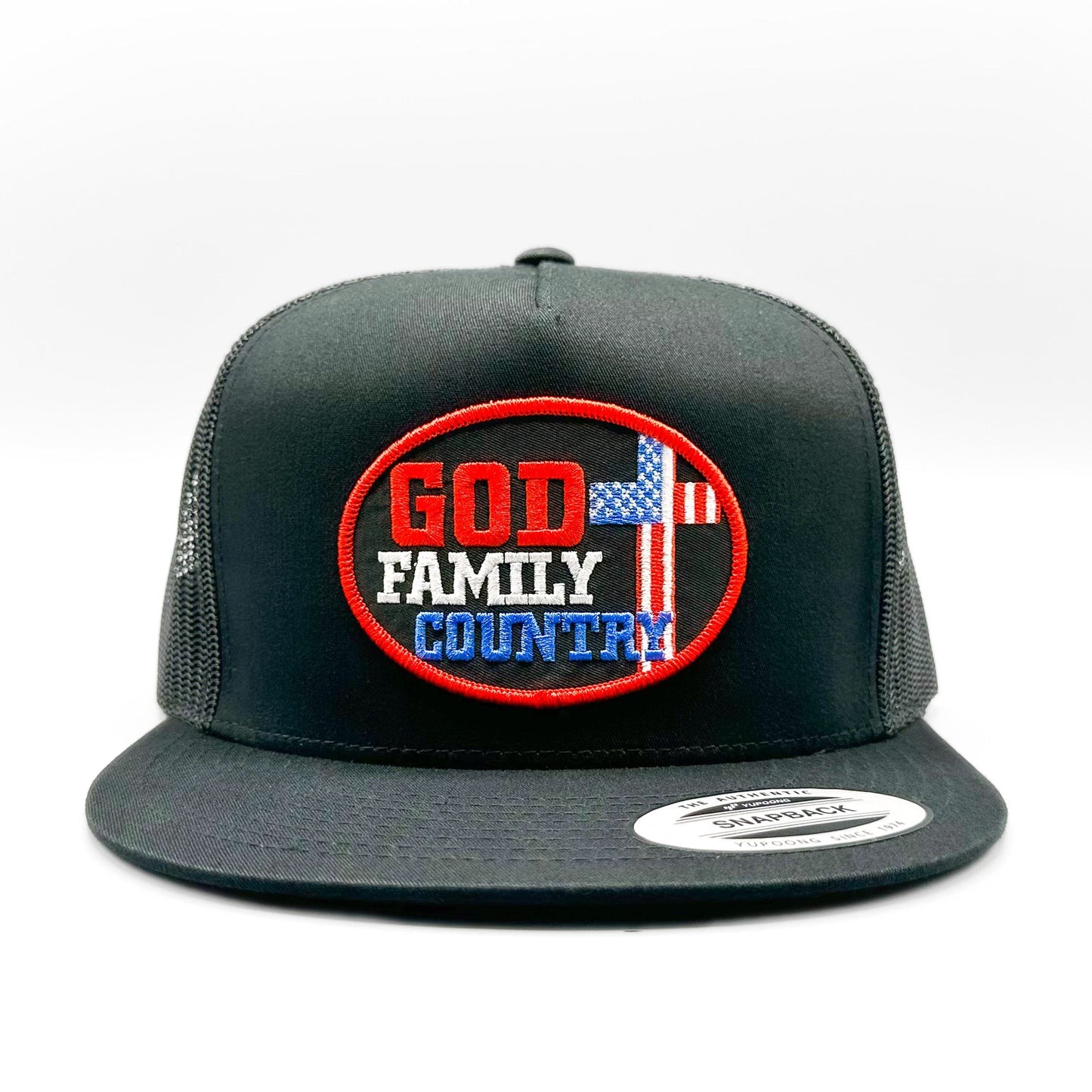 God, Family, Country Christian Patriotic Trucker