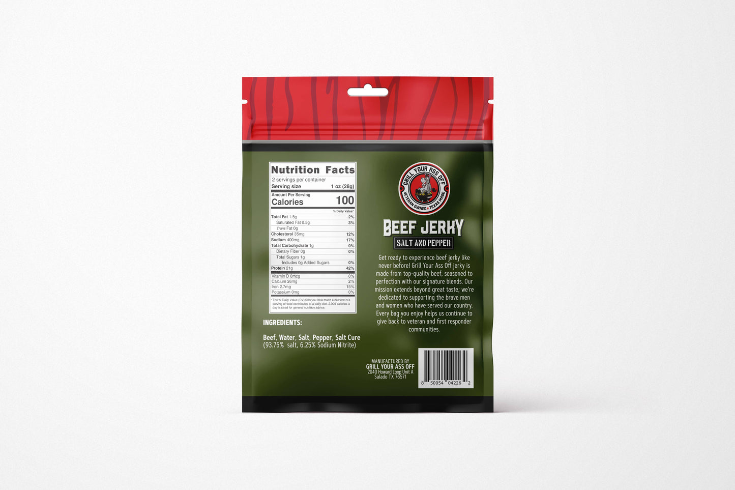 Salt & Pepper Beef Jerky - Meats, Food, Impulse Buy, Snacks