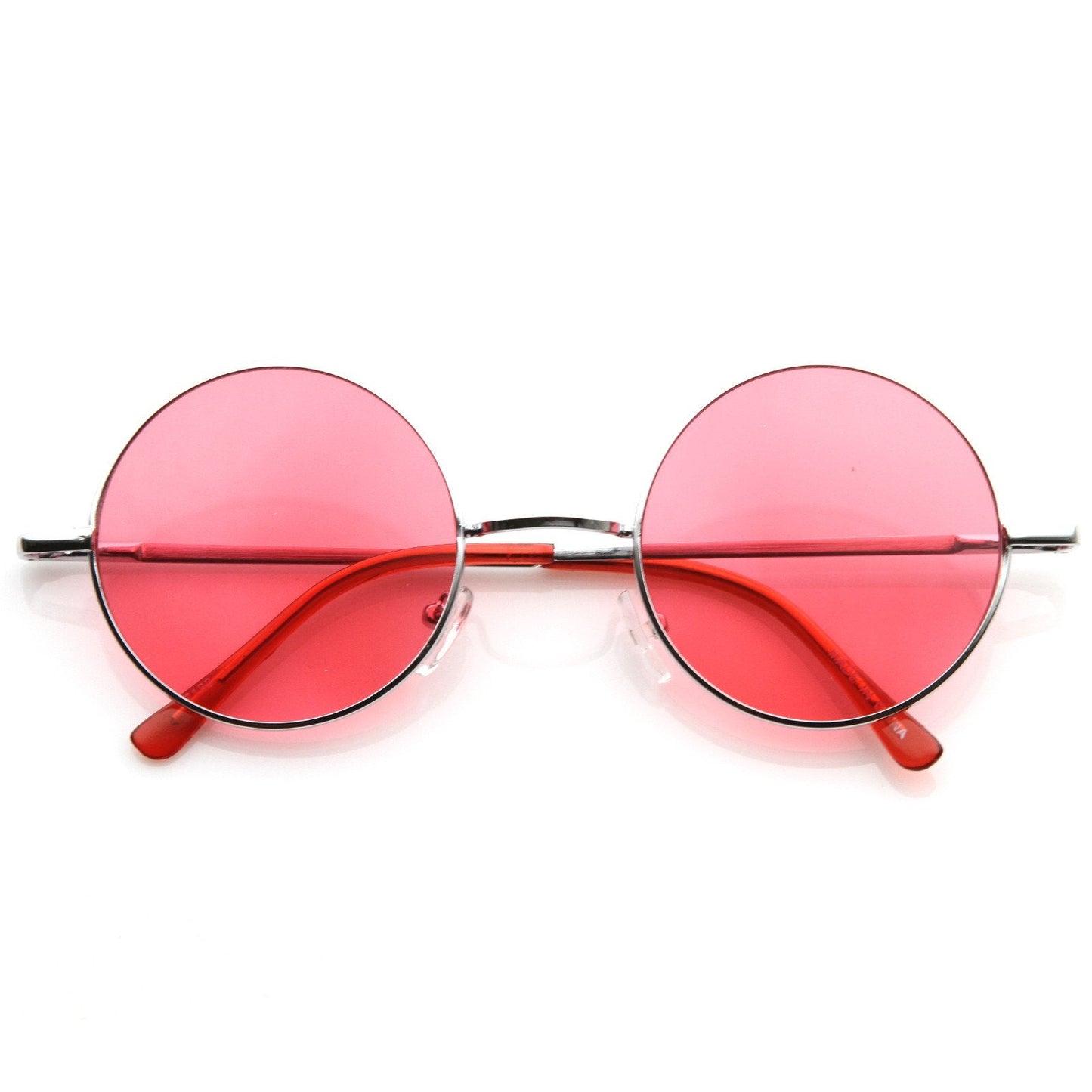 Retro Hippie Metal Lennon Round Color Lens Sunglasses