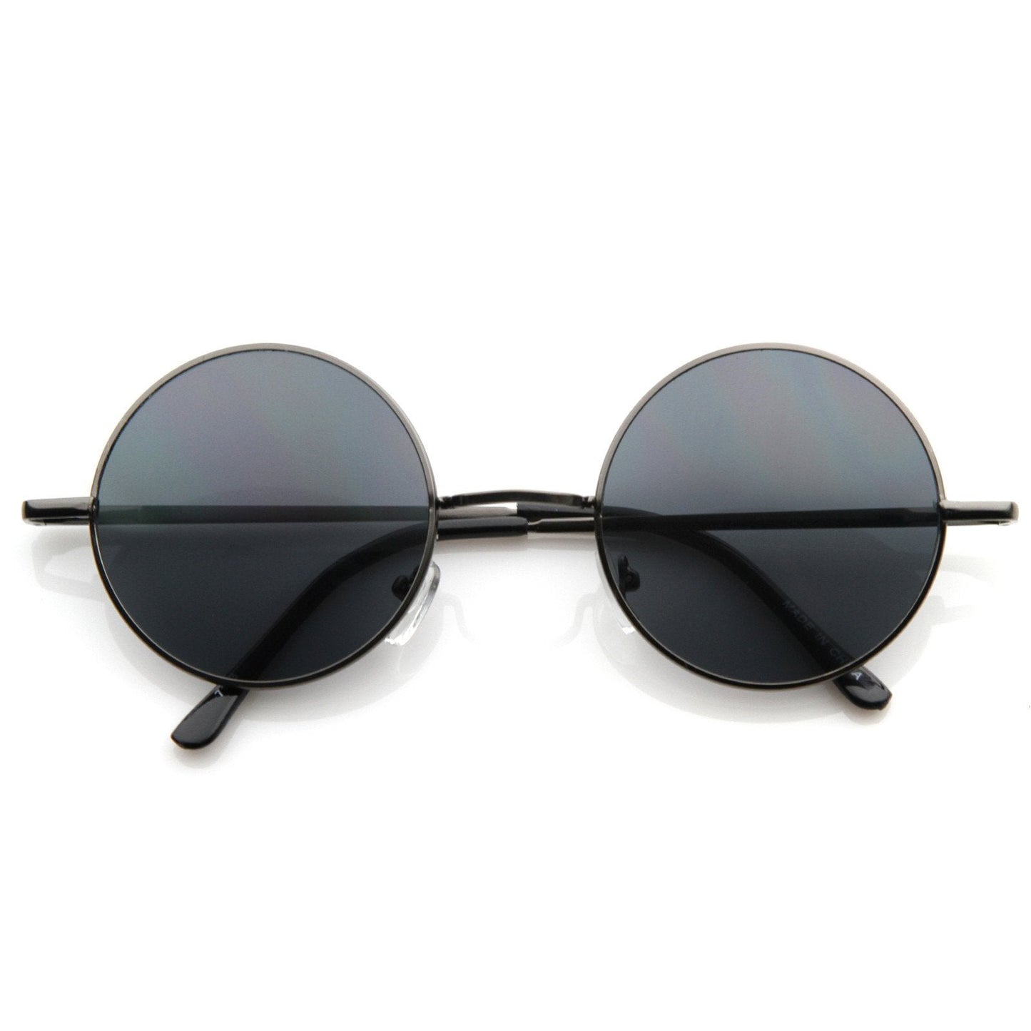 Retro Hippie Metal Lennon Round Color Lens Sunglasses