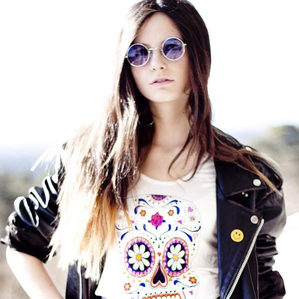 Retro Hippie Metal Lennon Round Color Lens Sunglasses