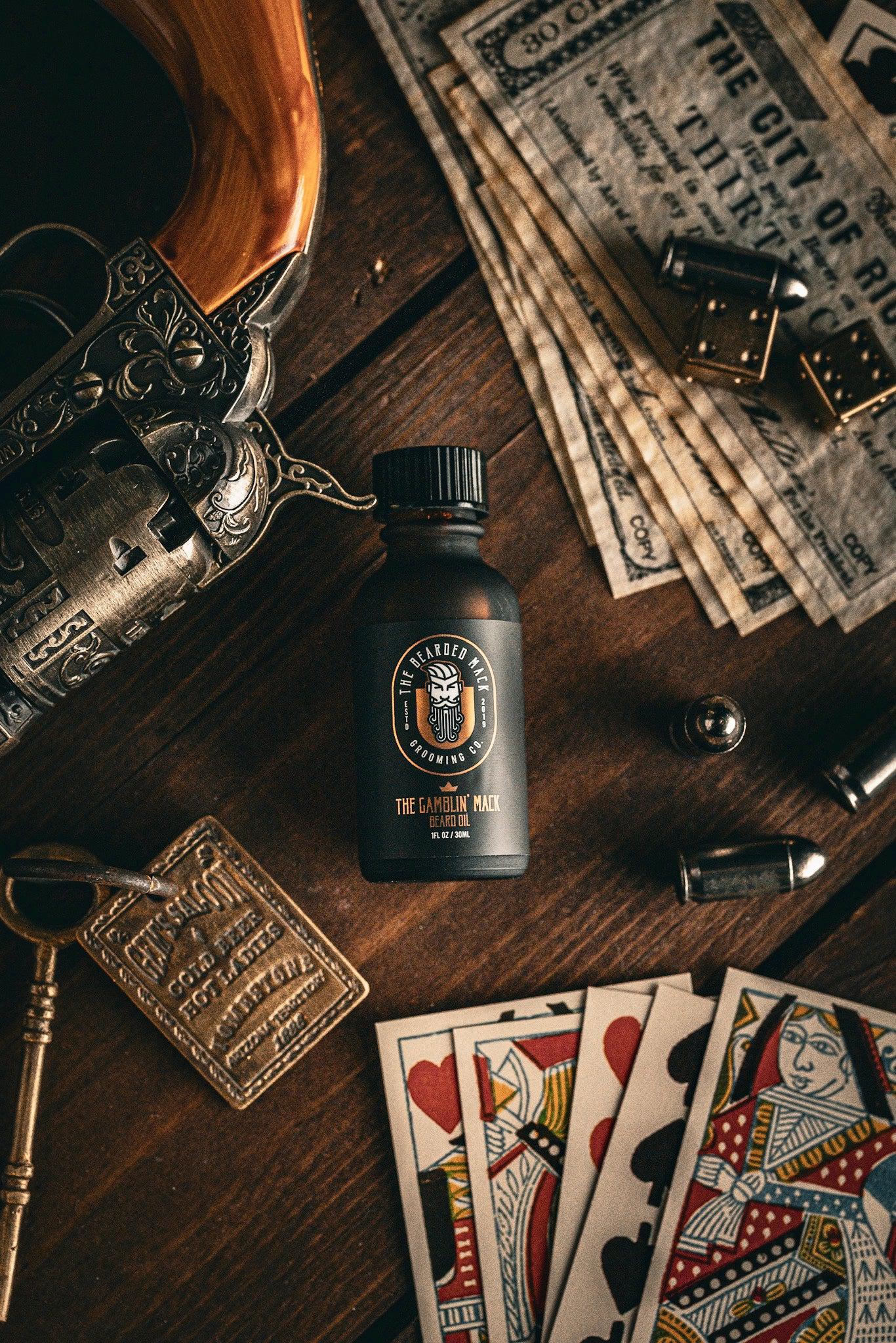 The Gamblin' Mack Beard Oil - Oud, Leather + Frankincense