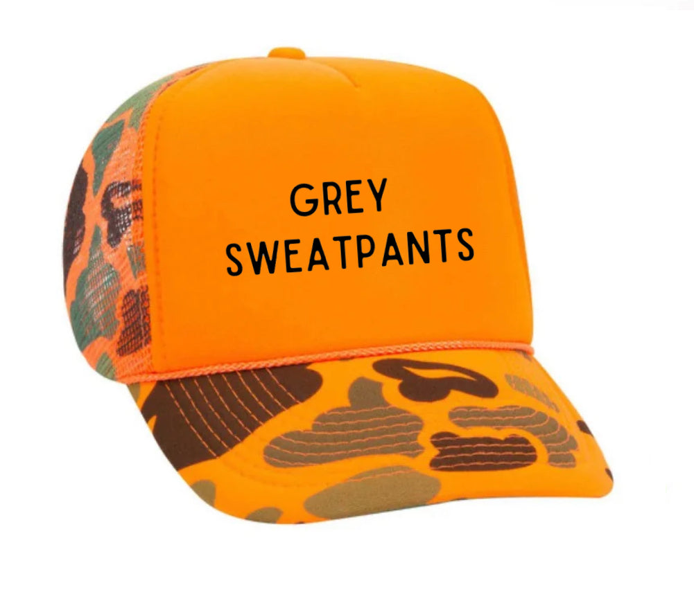 Grey Sweatpants Trucker Hat