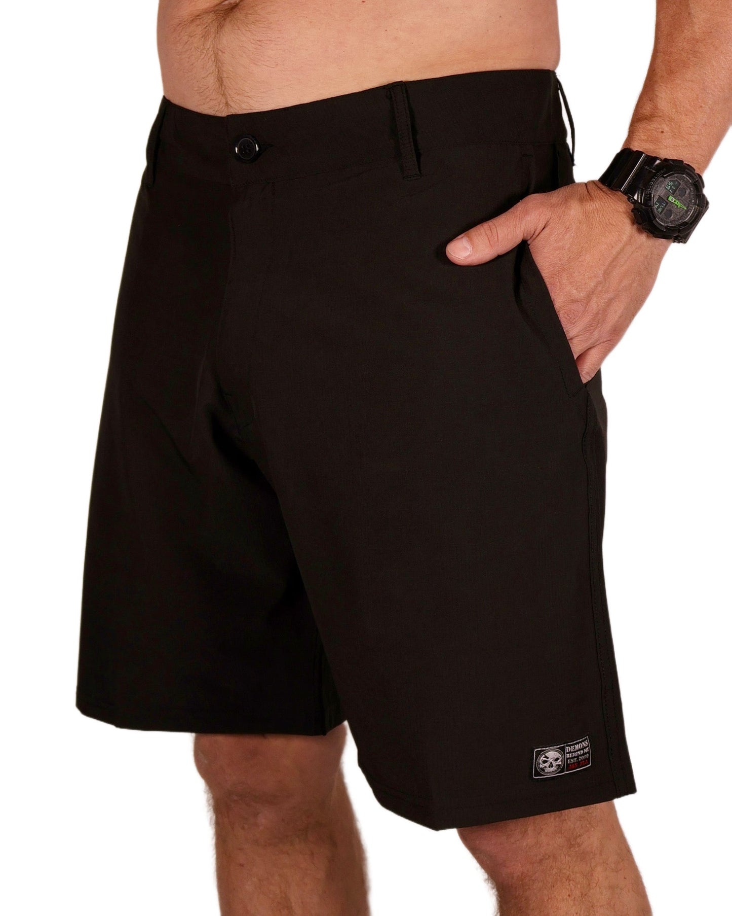 NEW! Black Stretch Hybrid Shorts