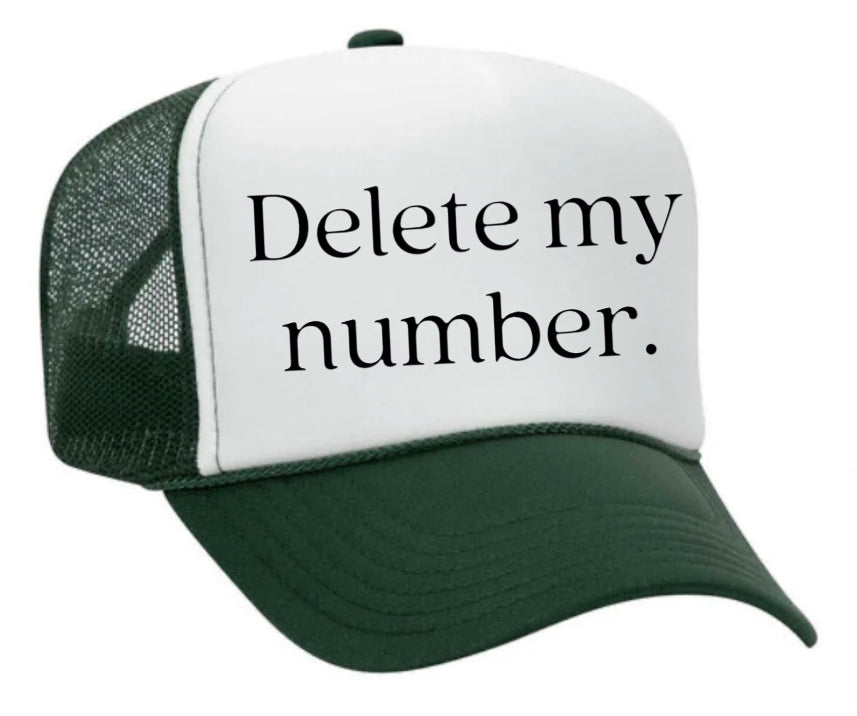 Delete My Number Trucker Hat