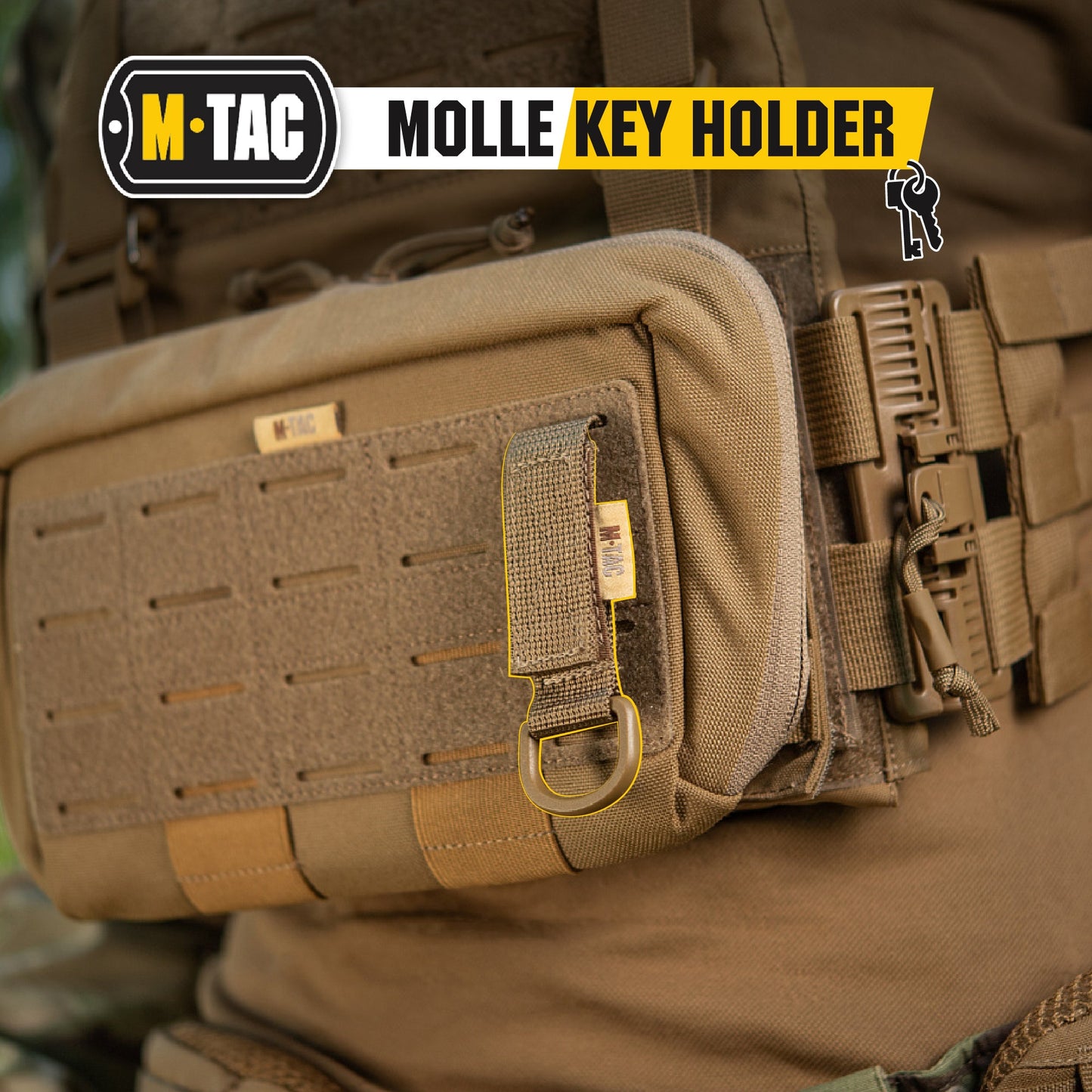 M-Tac Key Holder for Belt with D-Ring Key Clip