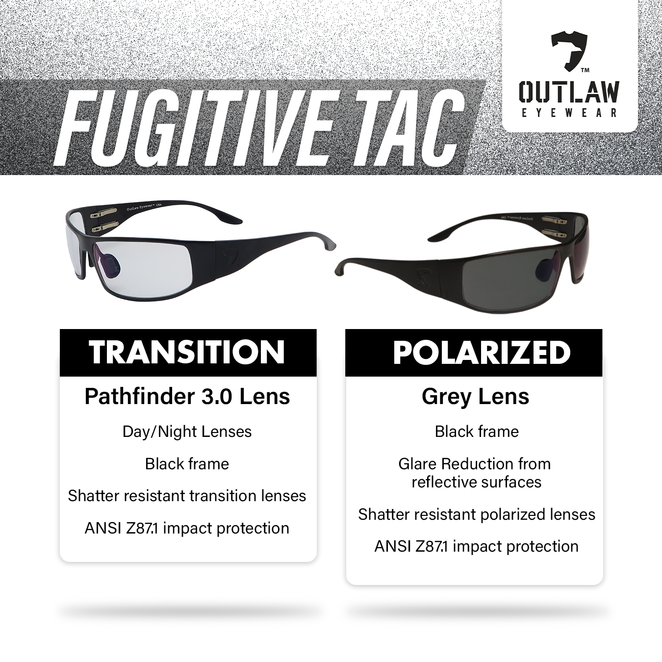 Fugitive TAC Black / Pathfinder 4.0 Transition - ANSI Z87.1-2015