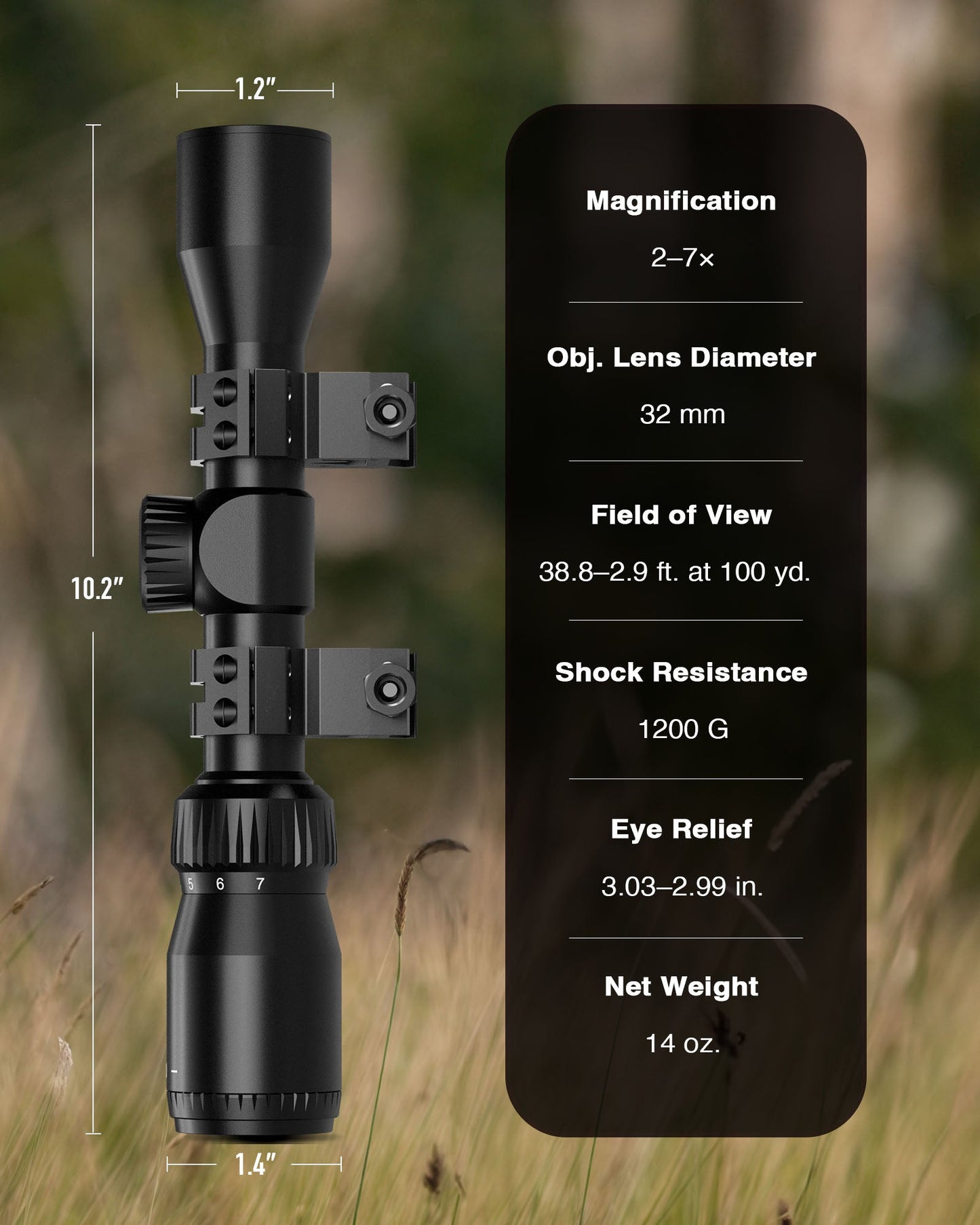 Multicoated Lens Optical Sights for Rifles Scope