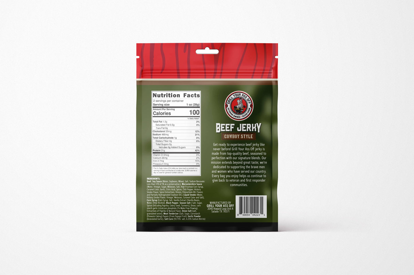 Cowboy Style Beef Jerky - Smokey, Juicy, Grilled, Beef, Food