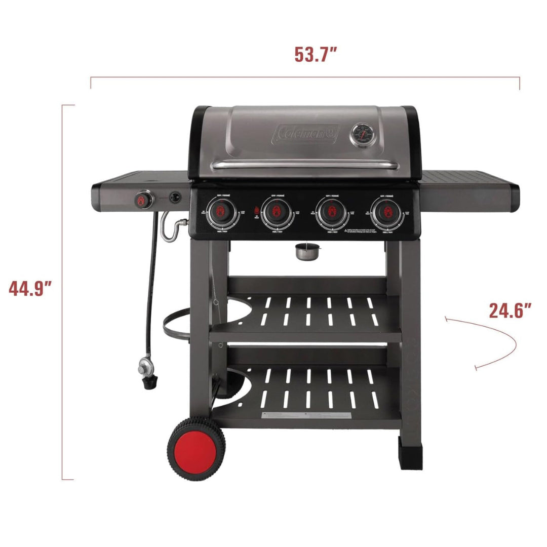 Coleman® Cookout™ 4-Burner Grill, Stainless Steel