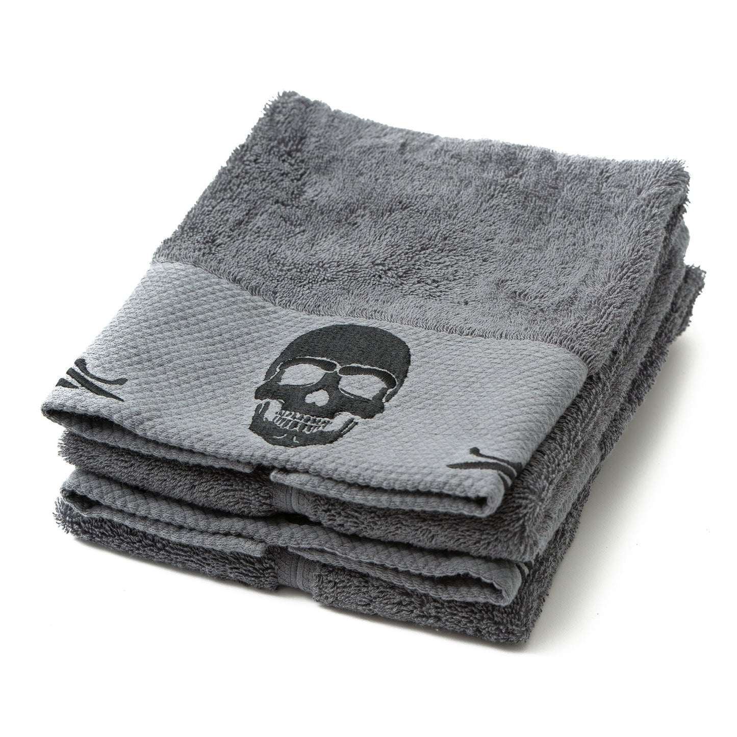 Gothic Skull Embroidery Hand Towel Set