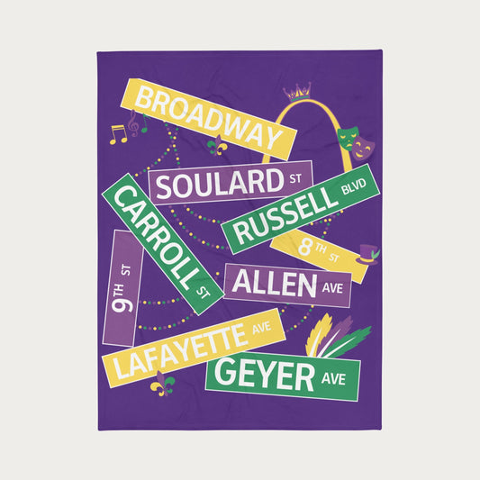 Soulard streets throw blanket