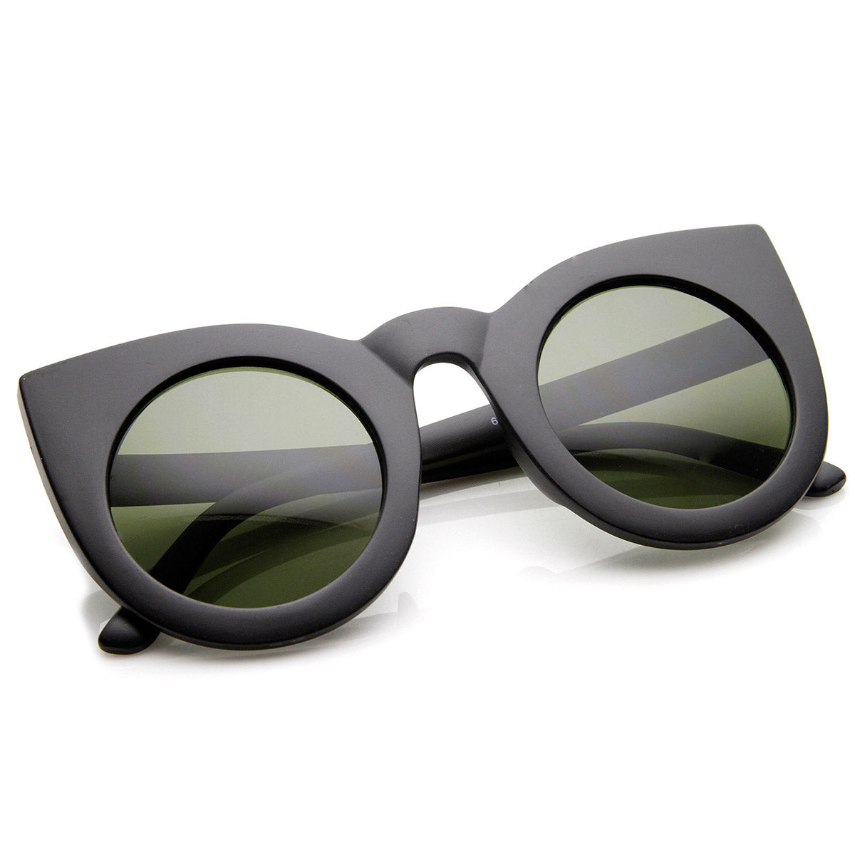 Oversize Round Circle Pointed Cat Eye Sunglasses 9180