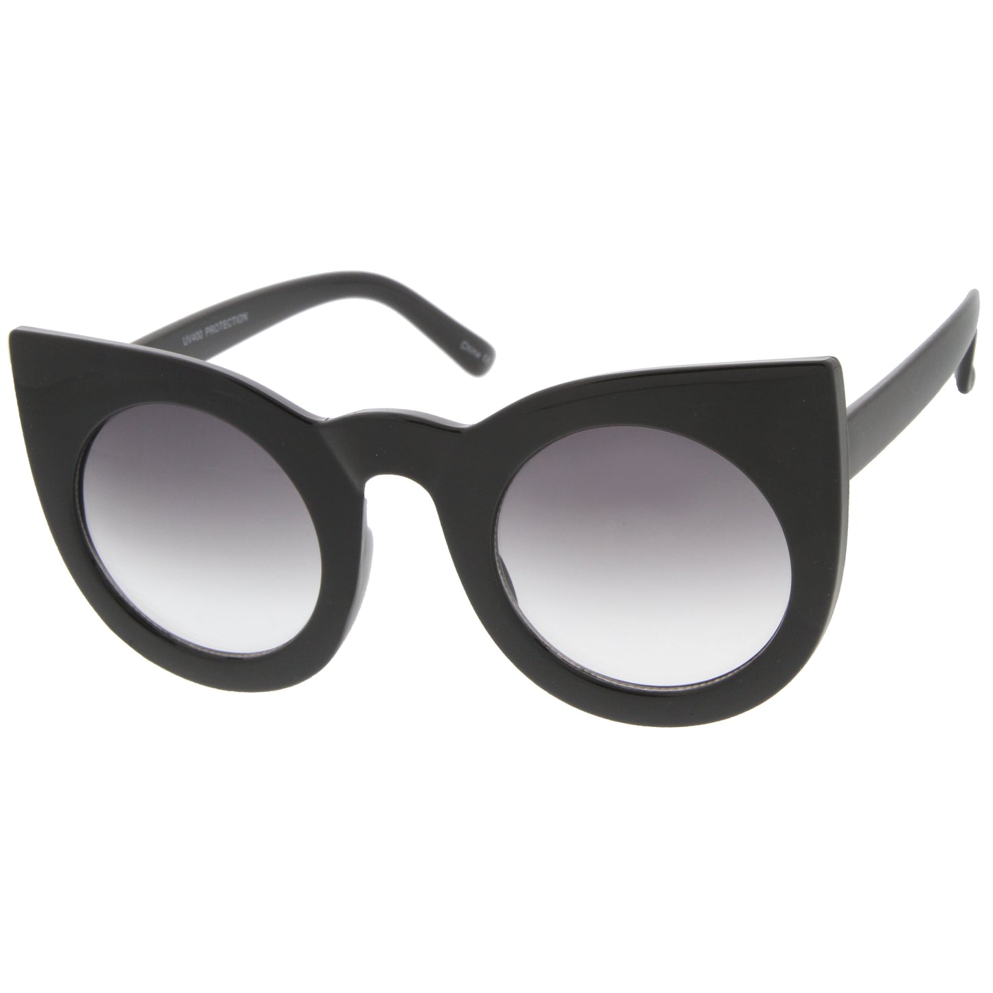 Oversize Round Circle Pointed Cat Eye Sunglasses 9180