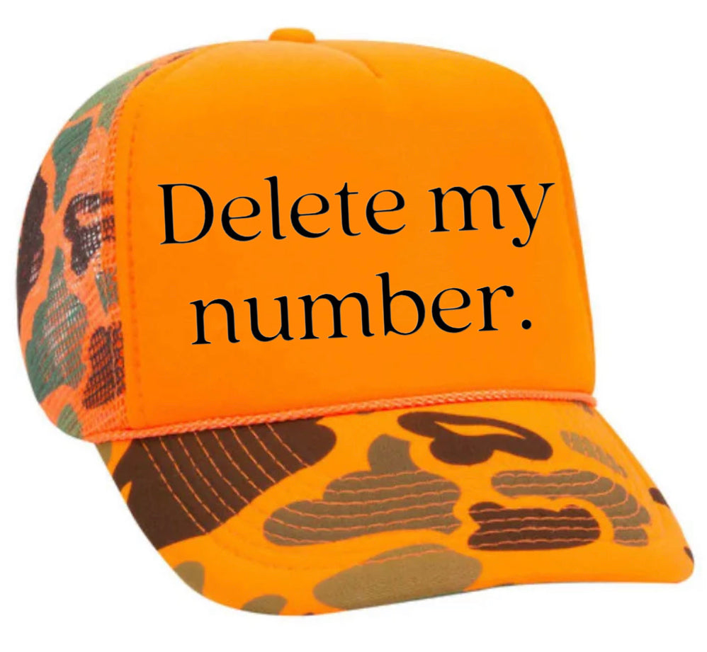 Delete My Number Trucker Hat